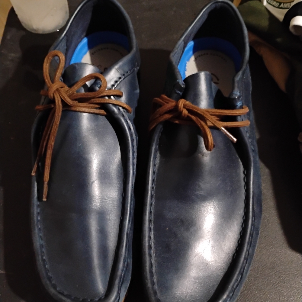 Clarks Blue leather